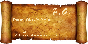 Paur Oktávia névjegykártya